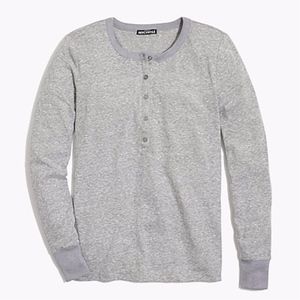 NWT J.Crew Long-sleeve Grey Cotton Henley